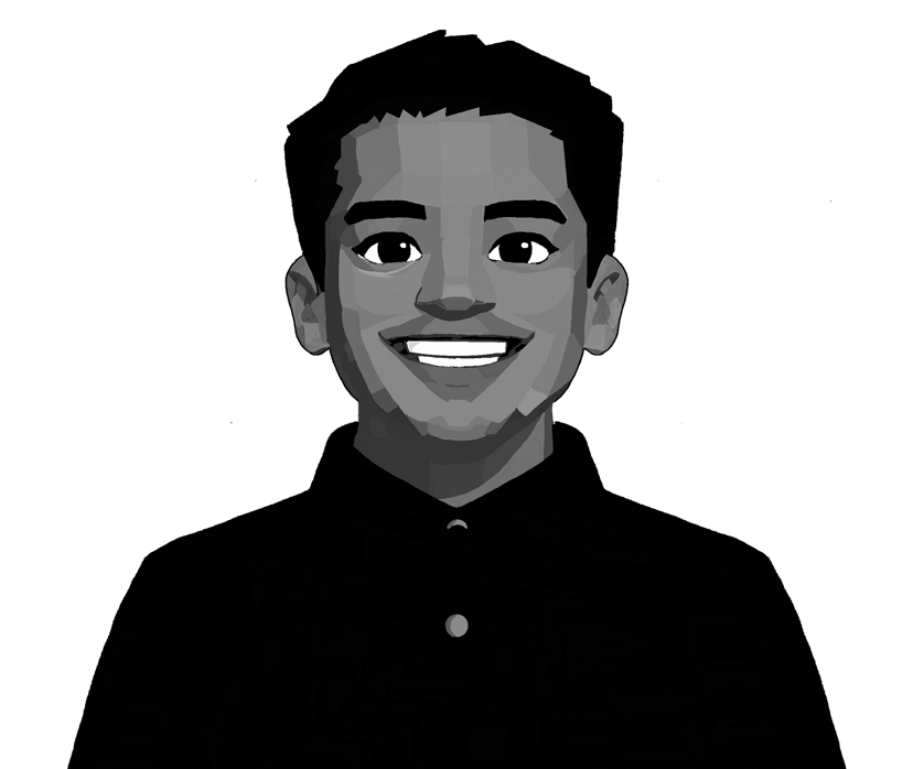 self-drawn illustration of website author, binh nguyen