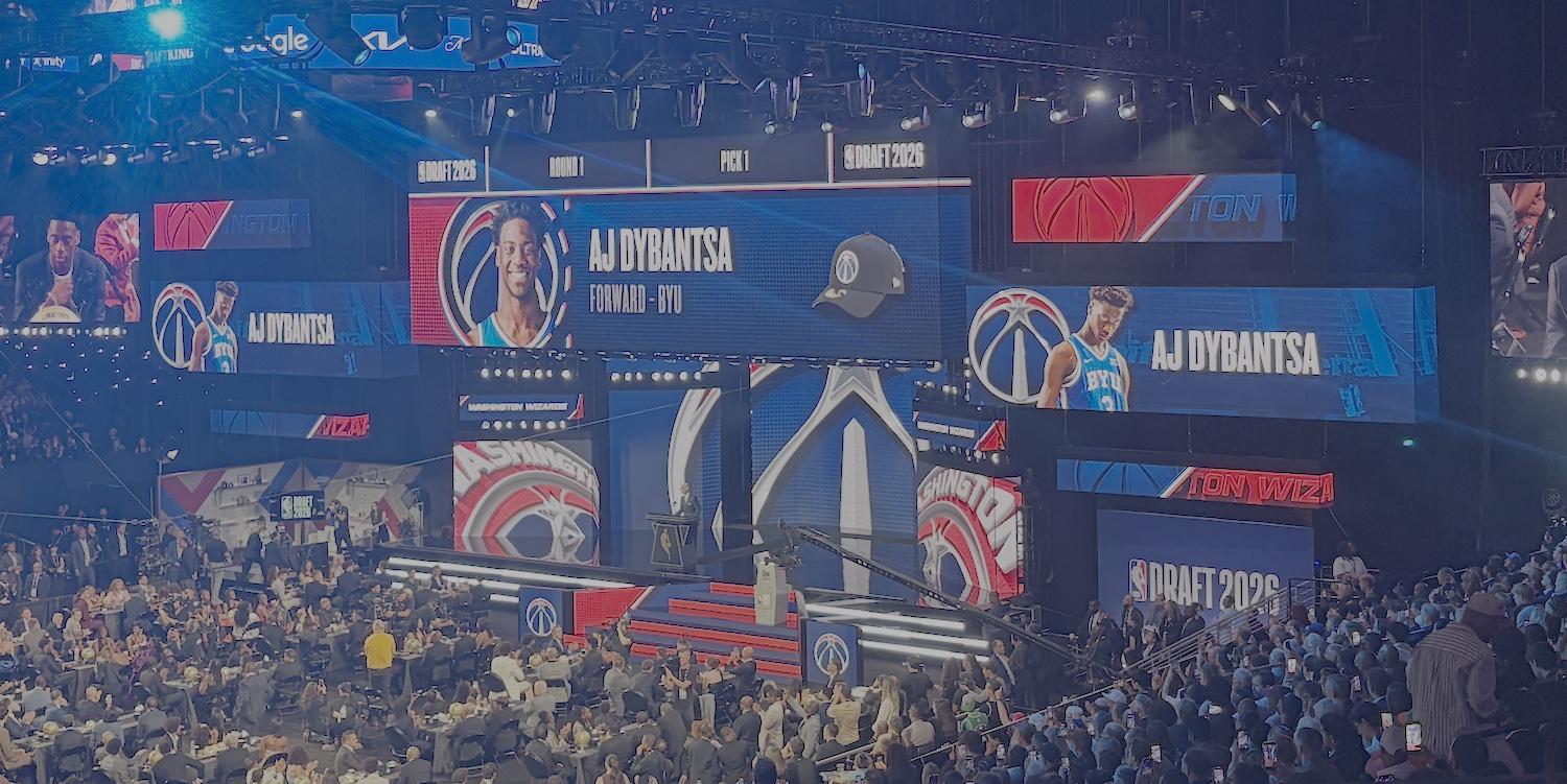 view from the stands of the 2026 nba draft at the barclays center