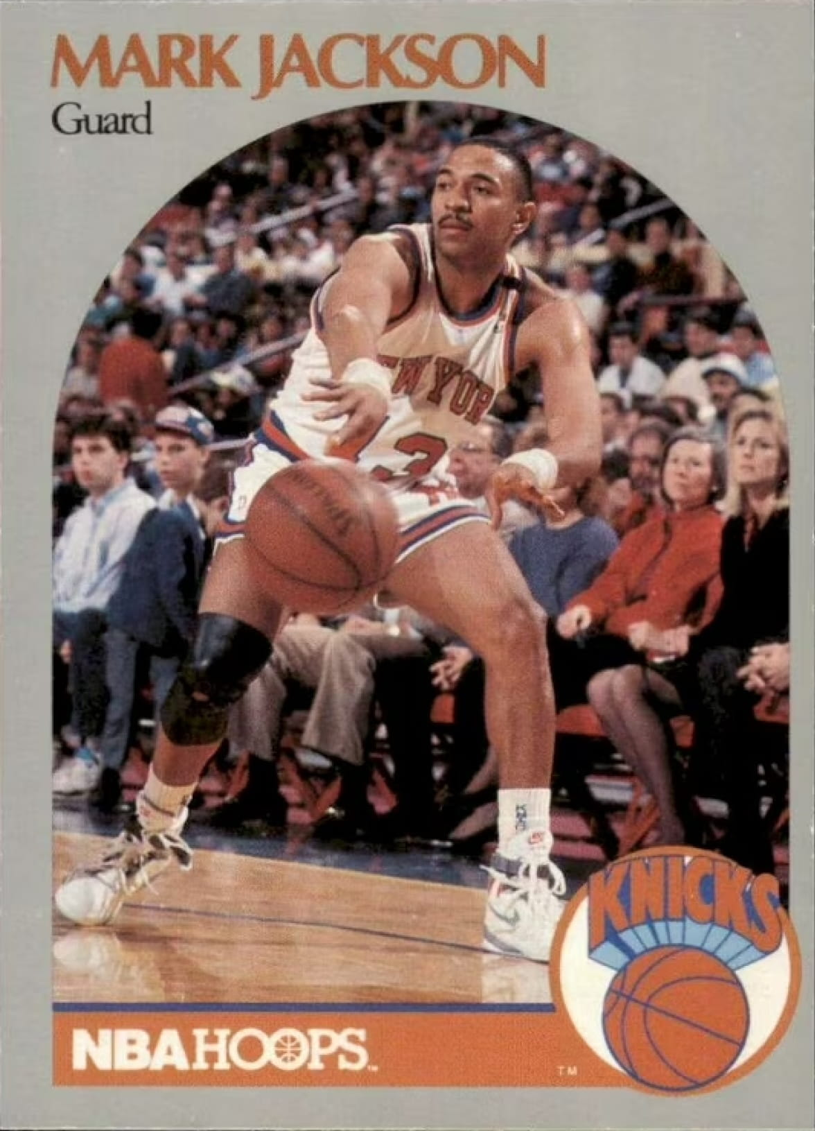 Mark Jackson trading card, front